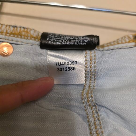 7 For All Mankind Dojo Tailorless Bootcut Wide Flare Leg Jeans Dark Wash 28 - Picture 9 of 10